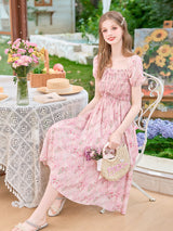 Romantic Blossom Smocked Dress