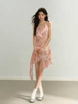 Whispering Blossom Asymmetrical Dress