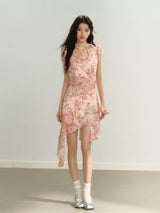 Whispering Blossom Asymmetrical Dress