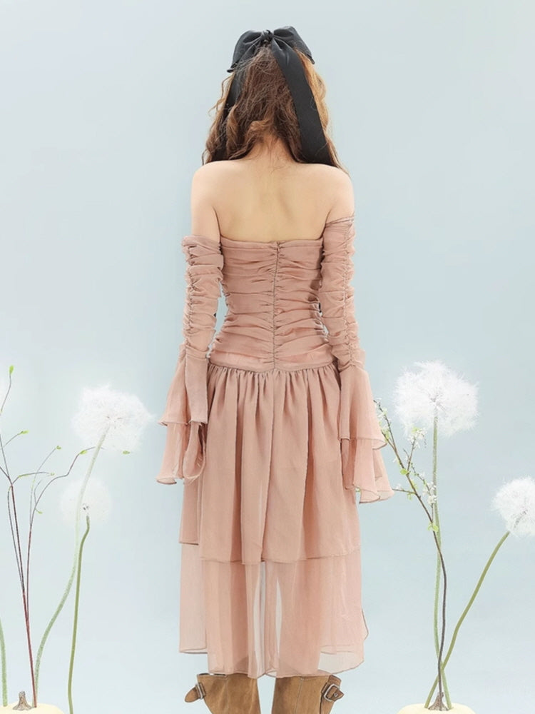 Blush Whisper Ruffled Gown