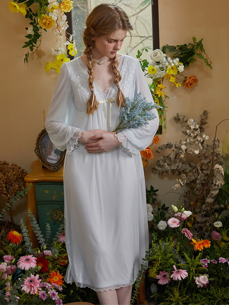 Moonlit Lace Nightgown