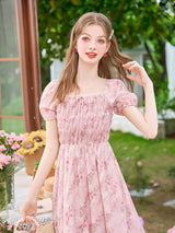 Romantic Blossom Smocked Dress