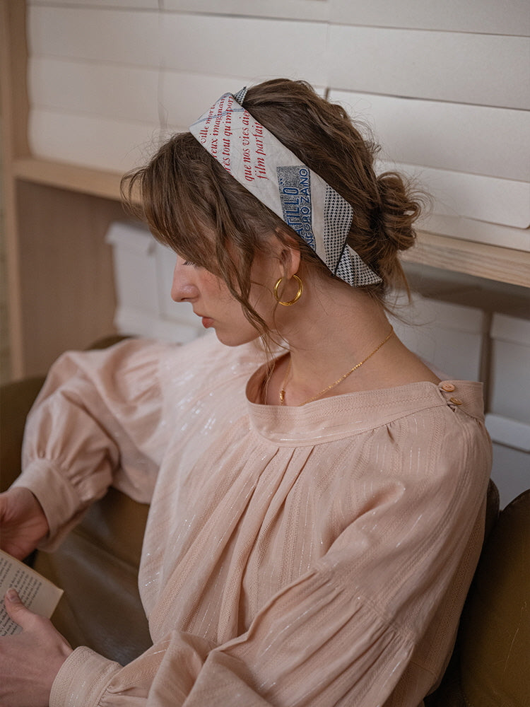 Ethereal Glow Pleated Blouse