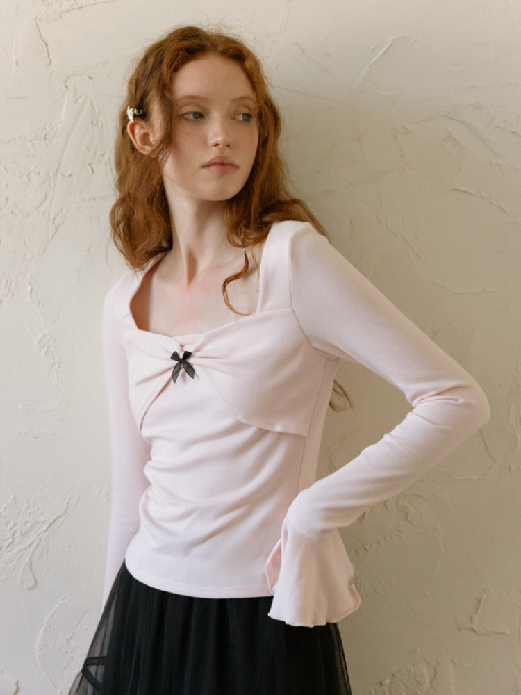 Moonlit Flounce Knit Top