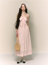 Blush Bow Midi Dress