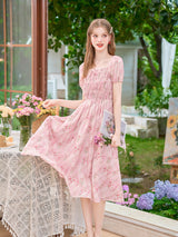 Romantic Blossom Smocked Dress