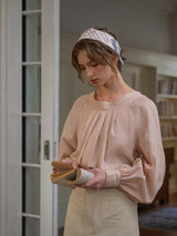 Ethereal Glow Pleated Blouse
