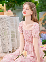 Romantic Blossom Smocked Dress