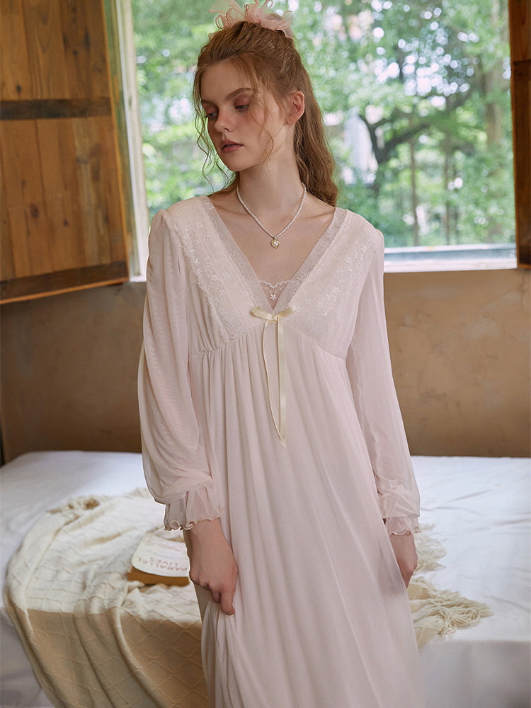 Moonlit Lace Nightgown