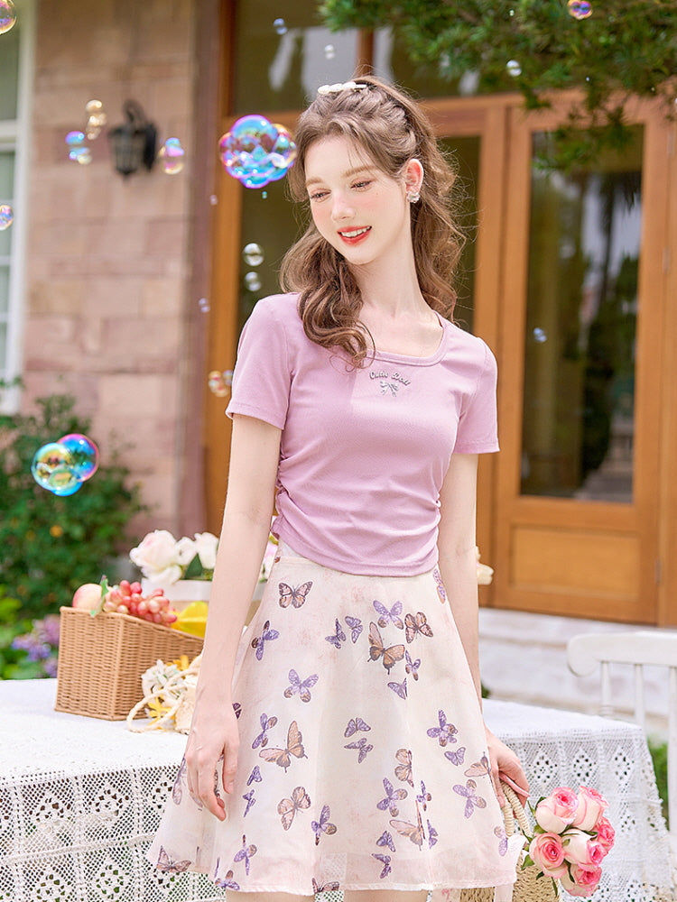 Cutie Doll Square Neck Tee