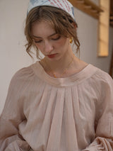 Ethereal Glow Pleated Blouse