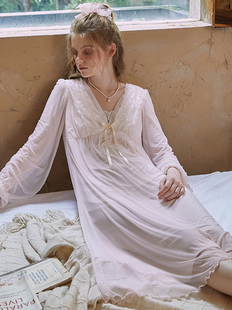 Moonlit Lace Nightgown