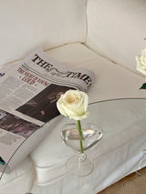 Romantic Heart Glass Vase