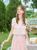 French Romantic Floral Blouse