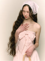 Blush Bow Midi Dress