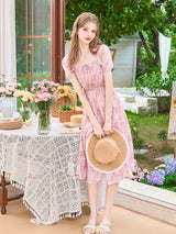 Romantic Blossom Smocked Dress