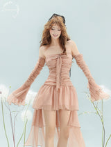 Blush Whisper Ruffled Gown
