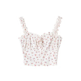 Smocked Floral Crop Top