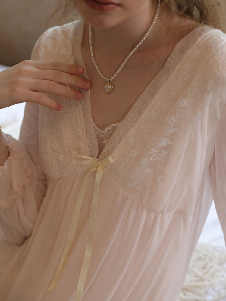 Moonlit Lace Nightgown