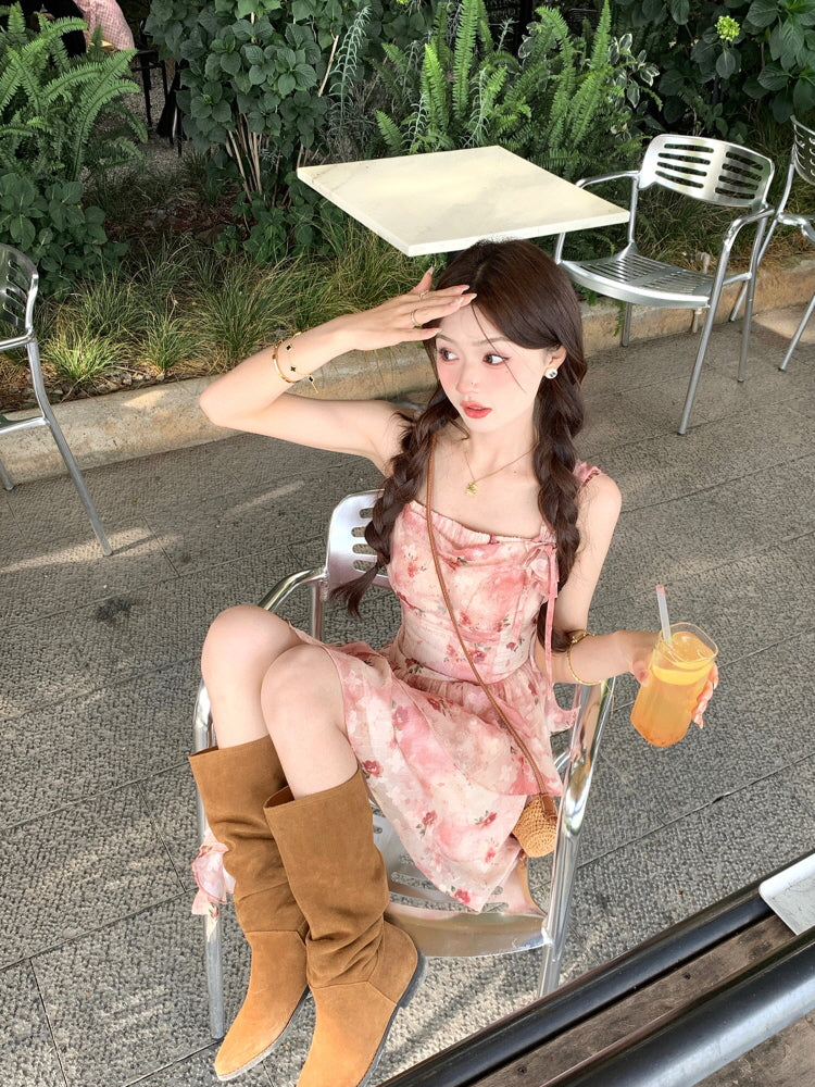 Romantic Rose Blossom Layered Dress