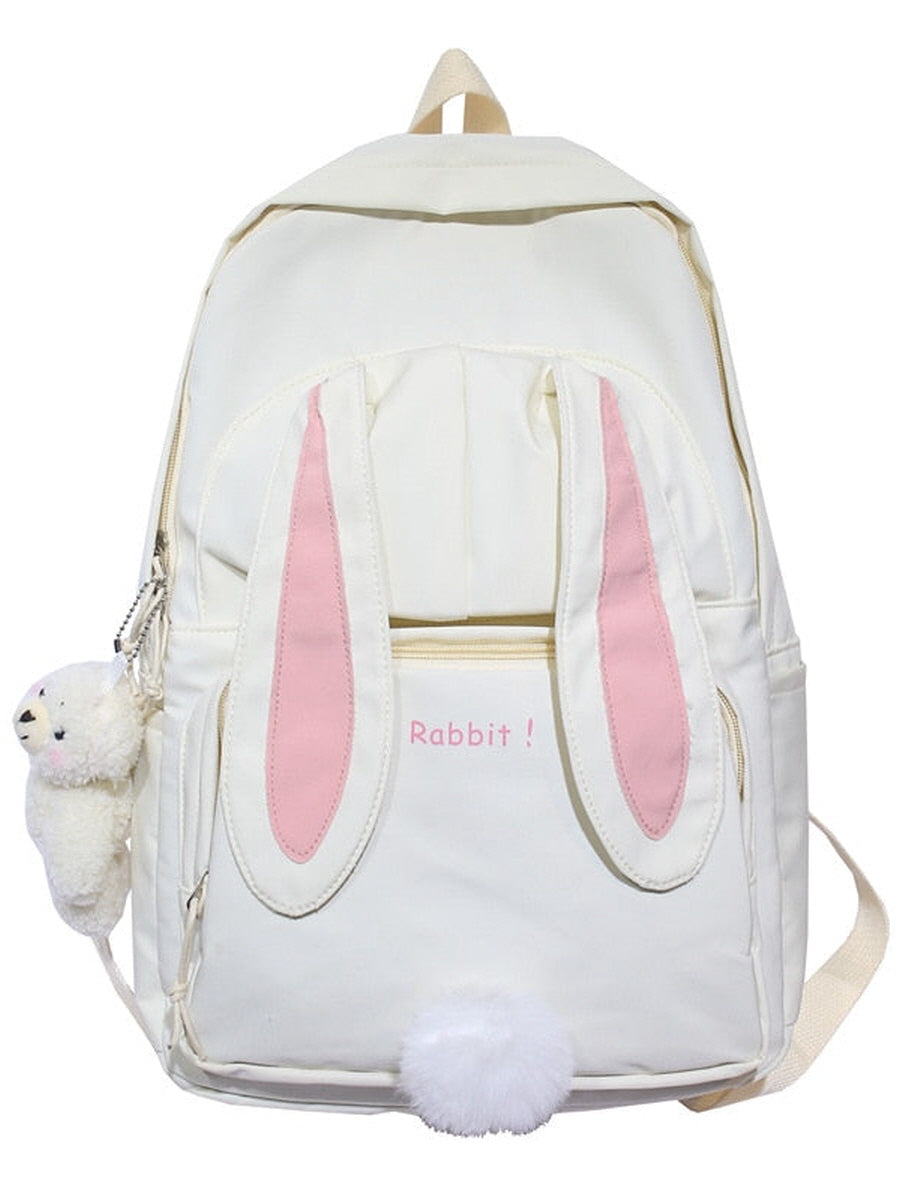 Cute Bunny School Big Backpack Bag