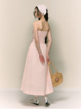 Blush Bow Midi Dress