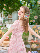 Romantic Blossom Smocked Dress