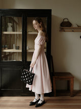 Square Neck Lace-Up Princess Dress