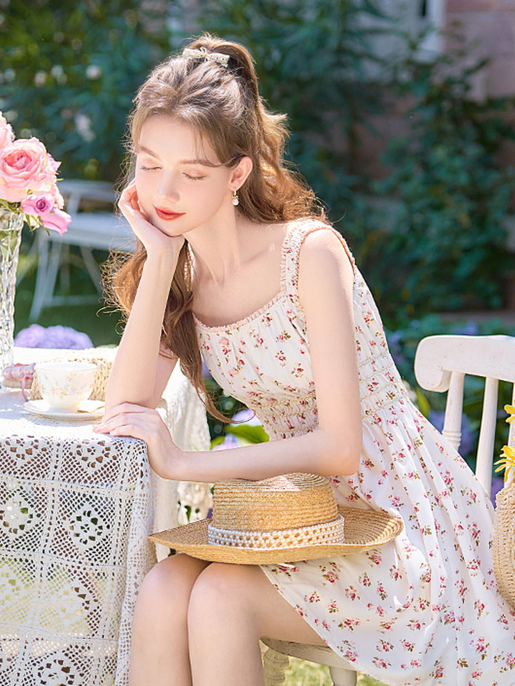 Floral Romance Ruffle Strap Dress