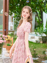 Romantic Blossom Smocked Dress