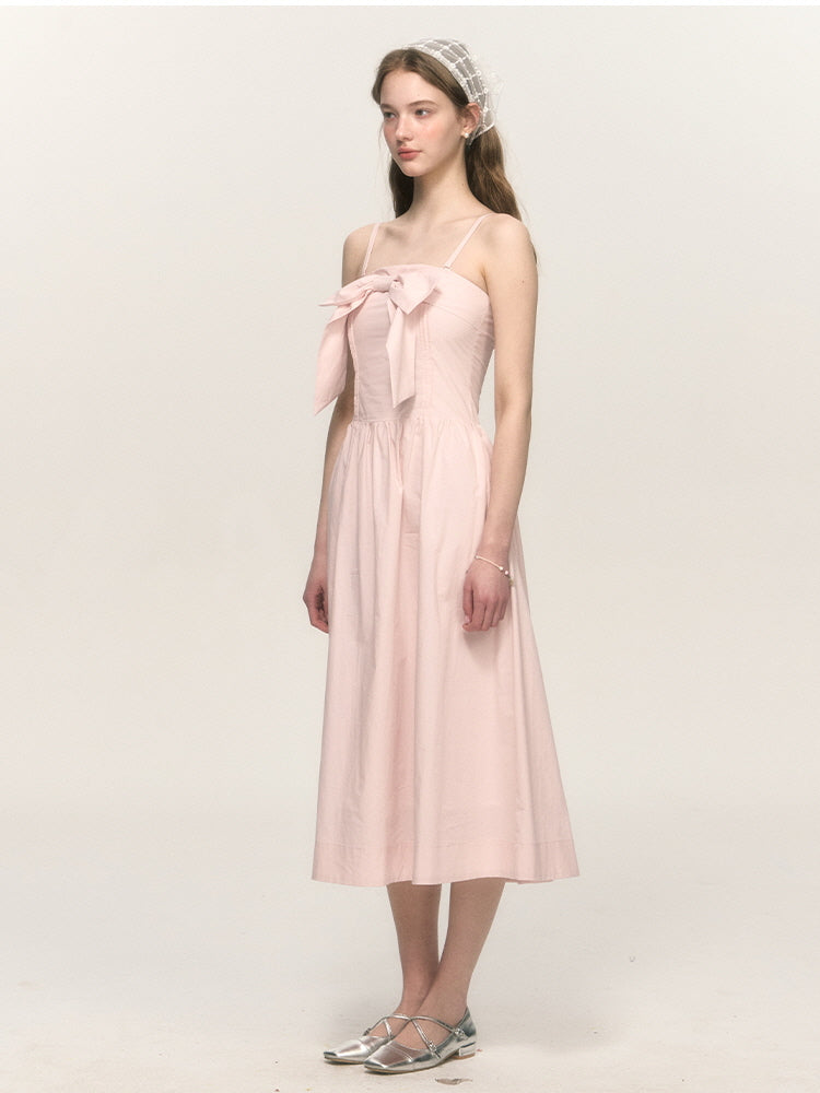 Blush Bow Midi Dress