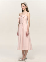 Blush Bow Midi Dress