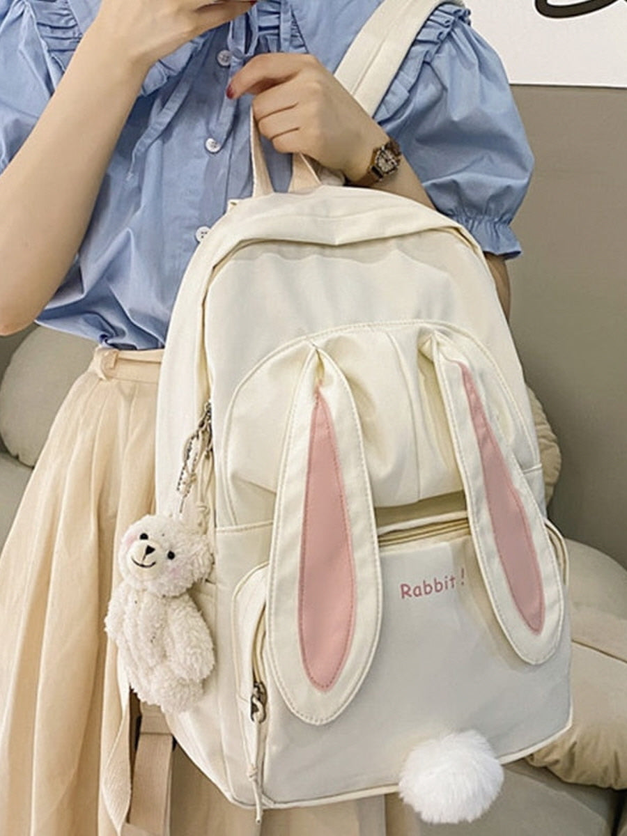 Cute Bunny School Big Backpack Bag