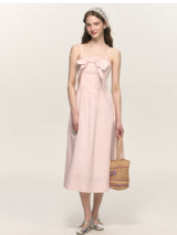 Blush Bow Midi Dress