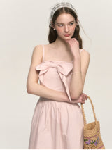 Blush Bow Midi Dress