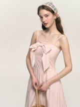Blush Bow Midi Dress
