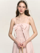 Blush Bow Midi Dress