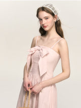Blush Bow Midi Dress