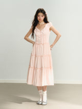 Ethereal Rose Tiered Dress
