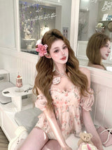 Rosy Whimsy Peplum Blouse
