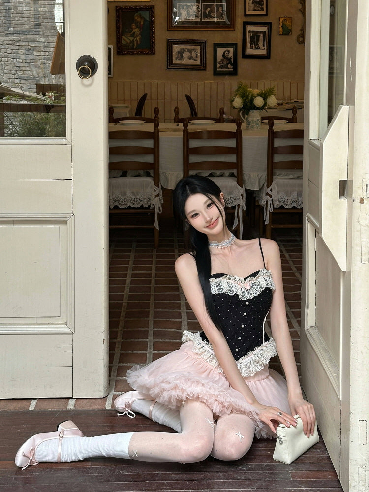 Sugar Lace Corset & Tulle Skirt Set