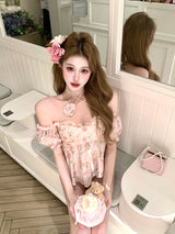 Rosy Whimsy Peplum Blouse