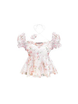 Rosy Whimsy Peplum Blouse
