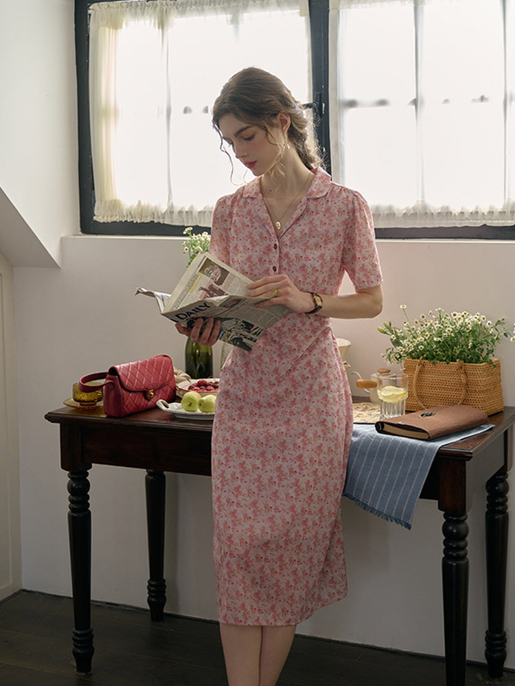 Pink Rosé Reading Dress