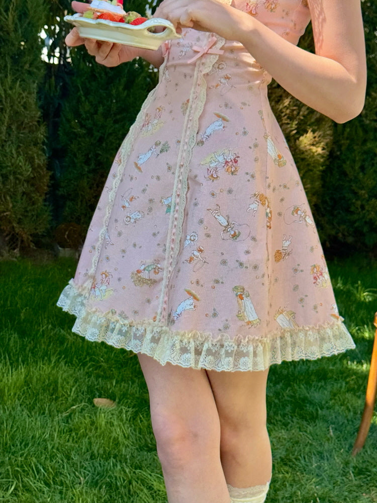 Rose Milk Picnic Dress