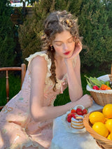 Rose Milk Picnic Dress