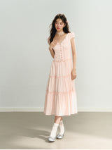 Ethereal Rose Tiered Dress