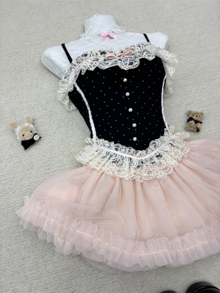Sugar Lace Corset & Tulle Skirt Set