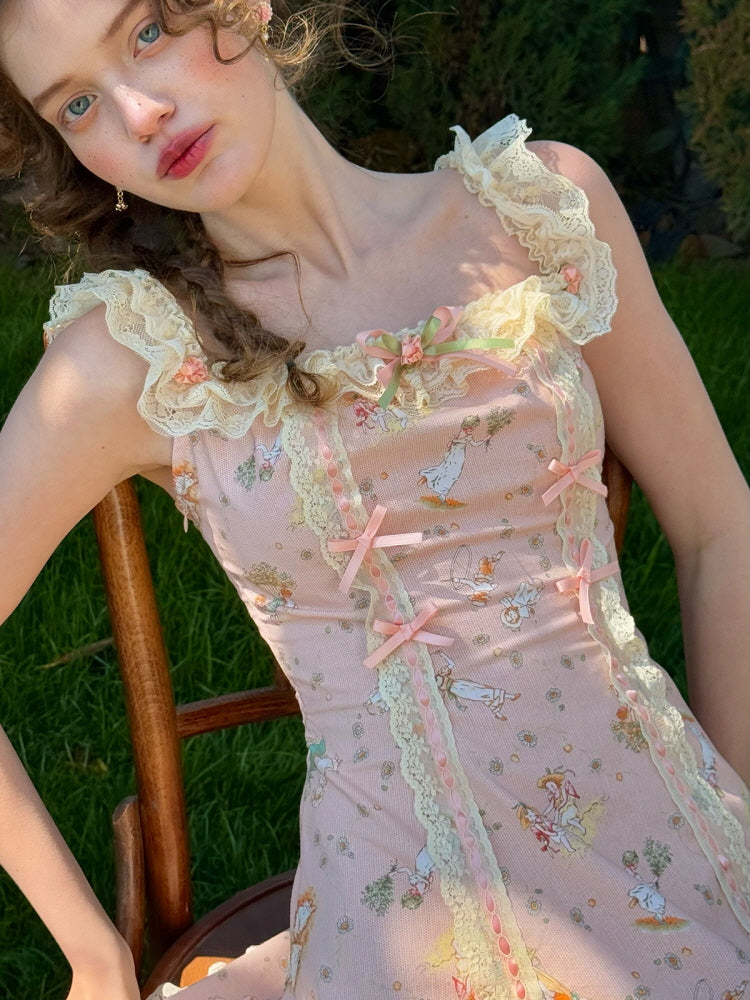 Rose Milk Picnic Dress