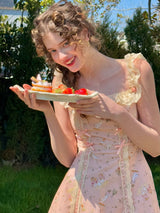 Rose Milk Picnic Dress